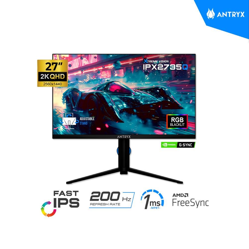 MONITOR ANTRYX XTREME VISION 27" IPS 2K/200HZ/1MS HDMI DP G-SYNC & FREESYNC PIVOT